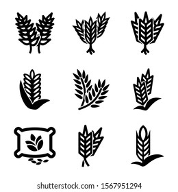 wheat icon isolated sign symbol vector illustration - Collection of high quality black style vector icons
