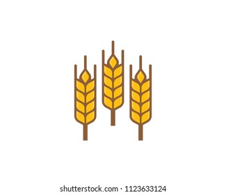 Wheat Icon Logo Design Element