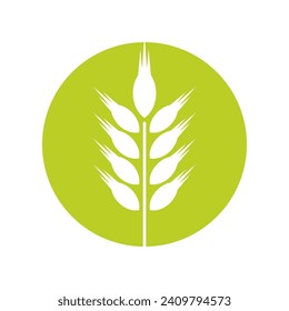 Wheat icon logo design illustration