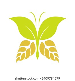 Ilustración de diseño del logotipo del icono de trigo