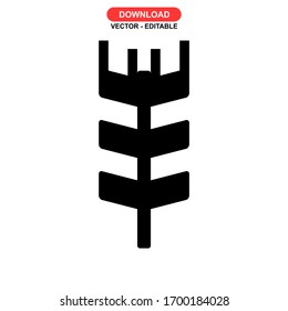 wheat icon or logo isolated sign symbol vector illustration - high quality black style vector icons
