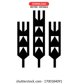 wheat icon or logo isolated sign symbol vector illustration - high quality black style vector icons
