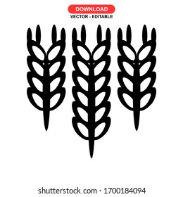 Weizensymbol oder -logo einzeln auf Zeichen Vektorillustration - Hochwertige Vektorsymbole mit schwarzem Hintergrund

