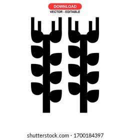 wheat icon or logo isolated sign symbol vector illustration - high quality black style vector icons
