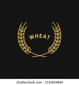Wheat icon logo. vector illustration