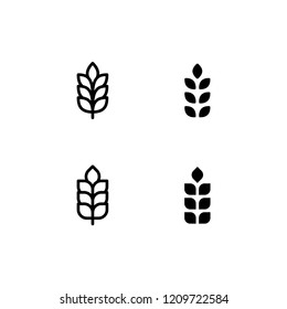 Wheat Icon Logo Vector Symbol. Grain Icon