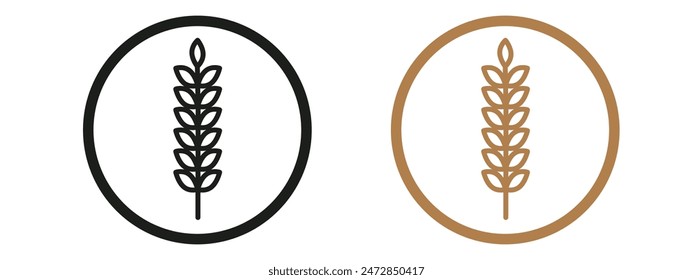 Wheat icon mark in filled style