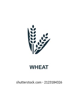 Wheat icon. Monochrome simple Wheat icon for templates, web design and infographics