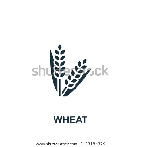 Wheat icon. Monochrome simple Wheat icon for templates, web design and infographics