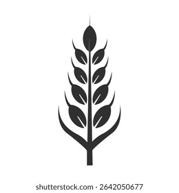 Wheat icon. Nutritious cereal. Wheat silhouette. Vector illustration