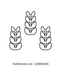 wheat icon on a white background, vector illustration