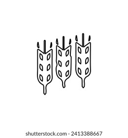 wheat icon on a white background, vector illustration