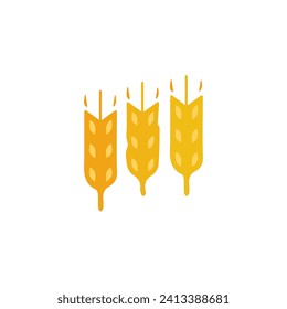 wheat icon on a white background, vector illustration