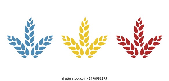 wheat icon on a white background, vector illustration