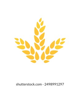 wheat icon on a white background, vector illustration