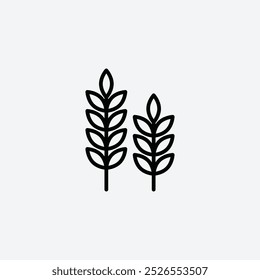 Wheat icon on white background