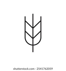 Wheat icon Outline set in black and white color