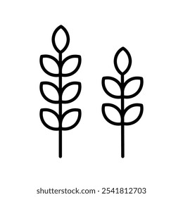 Wheat icon Outline vector for web ui