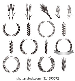 Wheat icon set