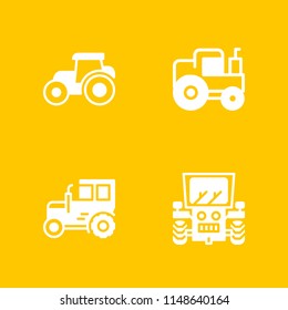 wheat icon set. tractor vector icon for graphic design and web