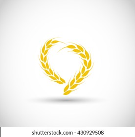 Wheat icon set vector