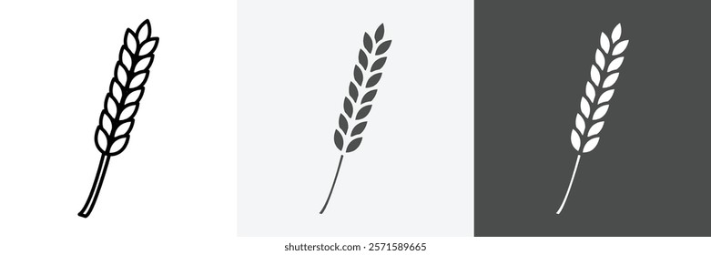 Wheat icon set vector art