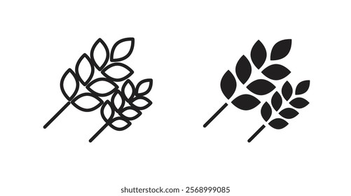 Wheat icon set vector graphics designs
