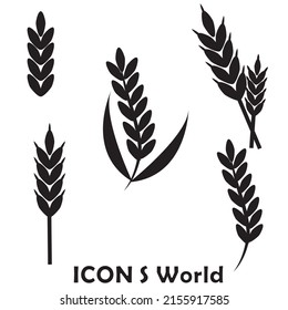 Wheat icon set. Vector illustration eps10.