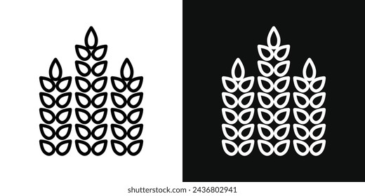 Wheat Icon Set. Vector Illustration