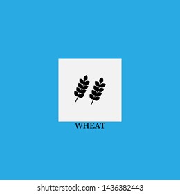 wheat icon sign signifier vector