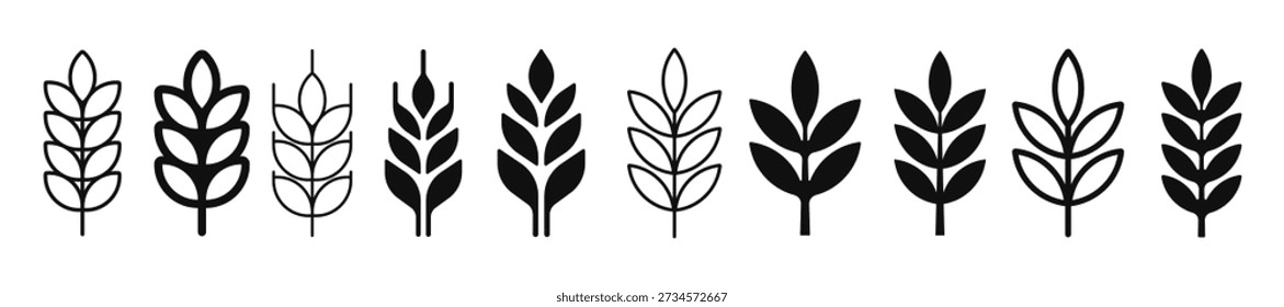 Wheat Icon Sign Vector Design. Grain Symbol.