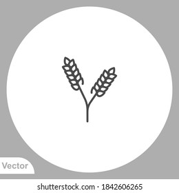 Wheat icon sign vector,Symbol, logo illustration for web and mobile