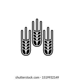 Wheat icon. Simple glyph, flat vector of autumn icons for ui and ux, website or mobile application