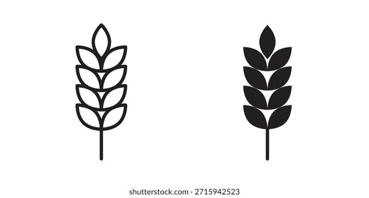 Icono de trigo en formato de Vector moderno simple. Paquete de iconos EPS