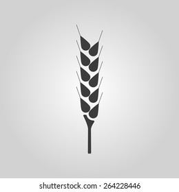 The wheat icon. Spica symbol. Flat Vector illustration