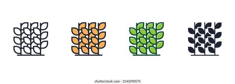 wheat icon symbol template for graphic and web design collection logo vector illustration