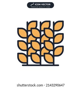 Weizensymbol-Vorlage für Grafik- und Webdesign-Kollektion Logo Vektorgrafik