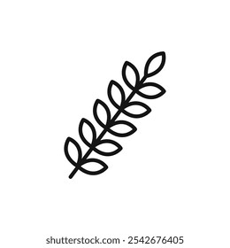 Wheat icon Thin line art isolated