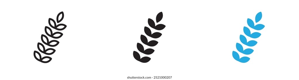 Wheat icon thin line illustration
