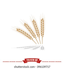  wheat icon vector