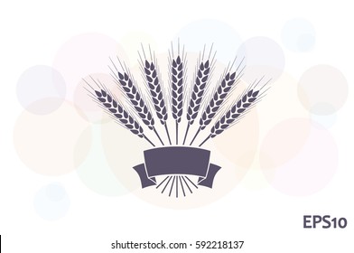 Wheat icon vector.