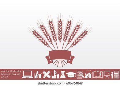 Wheat icon vector