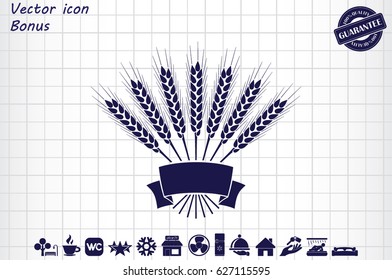 Wheat icon vector