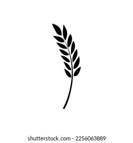 Wheat icon vector. Cereals illustration sign. Harvest symbol. Farm logo.