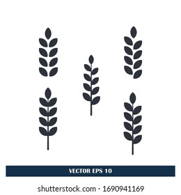 wheat icon vector design element logo template