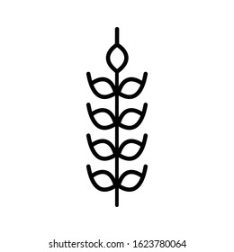 Wheat icon vector flat style trendy logo template