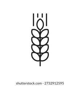 Weizensymbol Vektor, Ernte Weizen Vektor, Natürliches Getreide Lebensmittel Icon.eps
