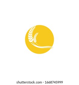 Wheat icon Vector Illustration design Logo template