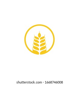Wheat icon Vector Illustration design Logo template