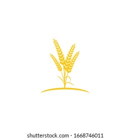 Icono de Trigo Modelo de diseño de ilustración de vectores